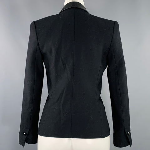 ISABEL MARANT Size S Black Wool Lambskin Shawl Collar Jacket