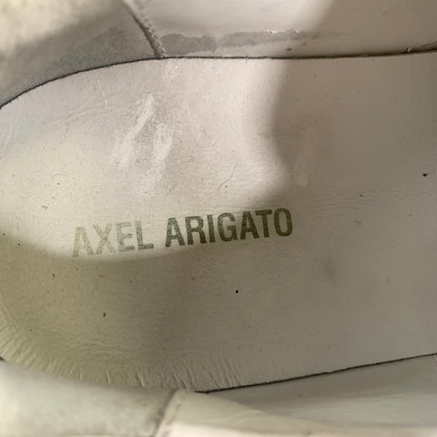 AXEL ARIGATO Size 14 White Embroidery Leather Lace Up Sneakers