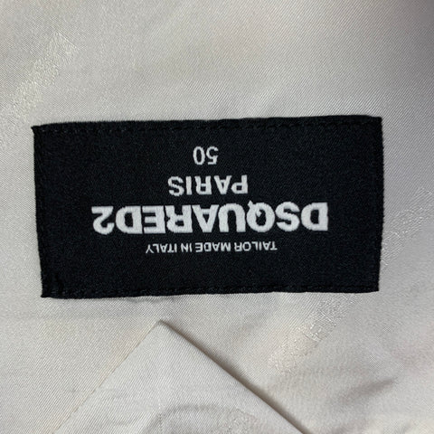 DSQUARED2 PARIS Size 40 Black Wool Blend Notch Lapel Suit