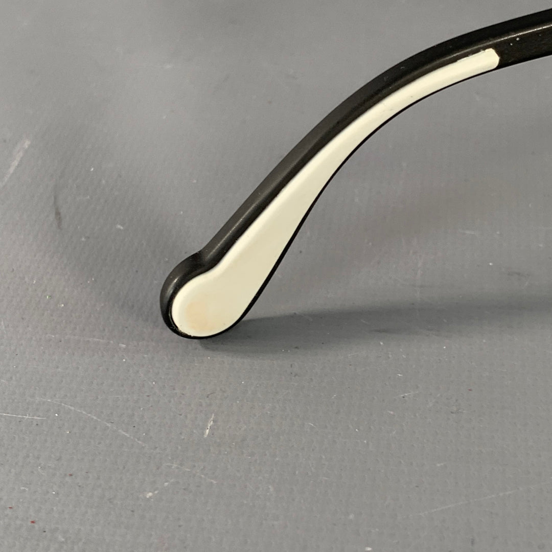 MONCLER Black Acetate Square Mirrored Sunglasses