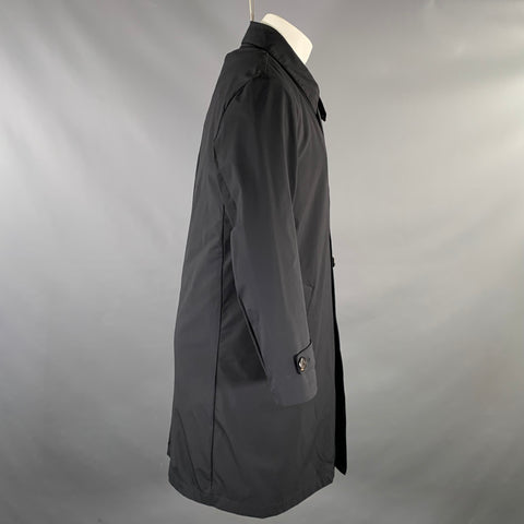 EMPORIO ARMANI Size 40 Black Polyamide Blend Detachable Lining Coat