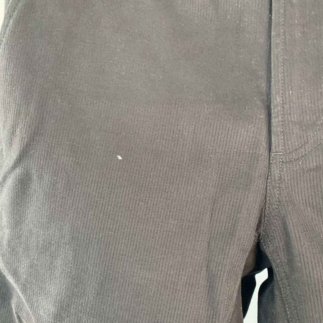 A.P.C. Size 32 Black Corduroy Cotton Elastic Waistband Casual Pants