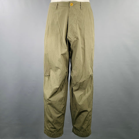 45rpm Size 34 Green Olive Cotton Button Fly Casual Pants
