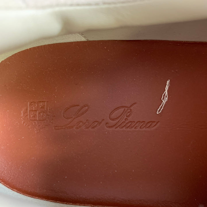 LORO PIANA Size 12 Grey Suede Low Top Rubber Sole Sneakers