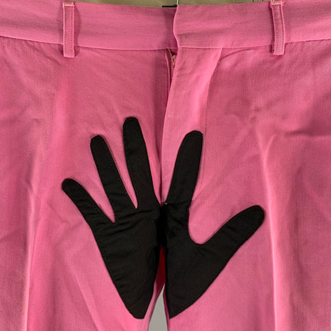 OPENING CEREMONY Size S Pink Black Twill Wool Casual Pants