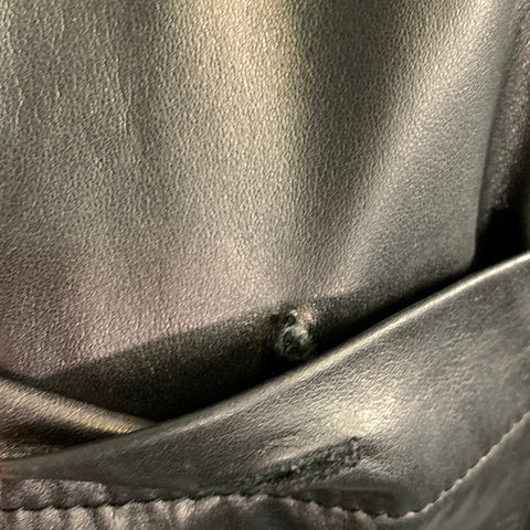 PAUL SMITH Size M Black Leather Button Down Long Sleeve Shirt