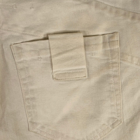 JULIUS JAPAN SS16 Size M White Grey Abstract Cotton Blend Zip Fly Casual Pants