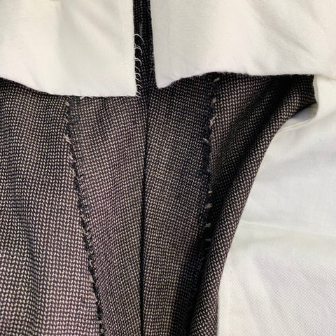 RALPH LAUREN Size 38 Regular Brown Black Nailhead Wool Double Breasted Suit