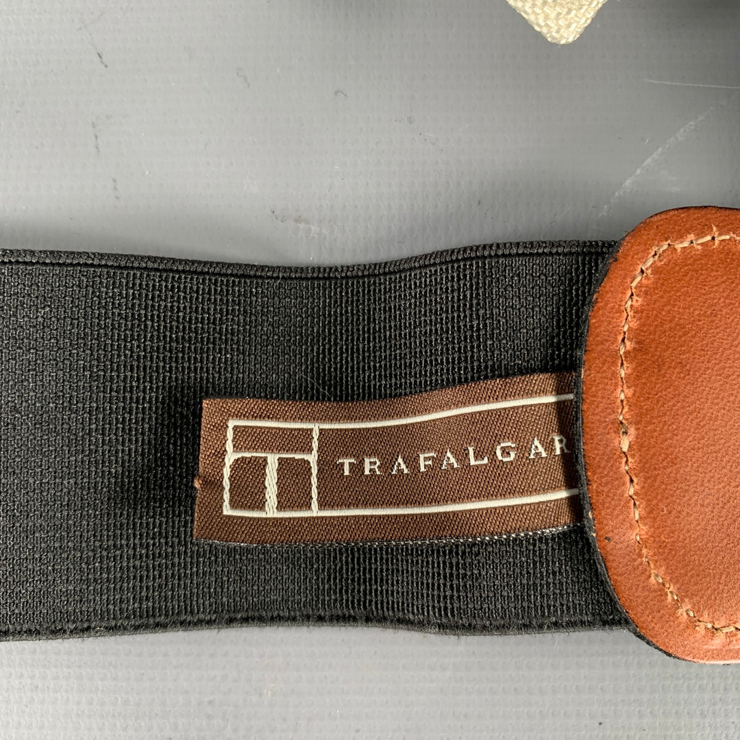 TRAFALGAR Black White Stripe Suspenders