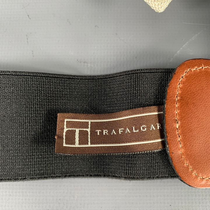 TRAFALGAR Black White Stripe Suspenders