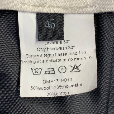 DAVID MAYER Size 30 Black Cream Herringbone Wool Blend Button Fly Casual Pants