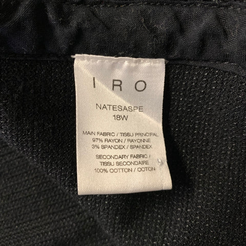 IRO Size M Gold Black Sequined Rayon Blend Crew Neck T Shirt