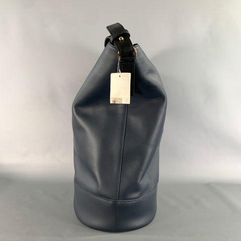 WANT LES ESSENTIELS DE LA VIE Navy Black Leather Bucket Bags