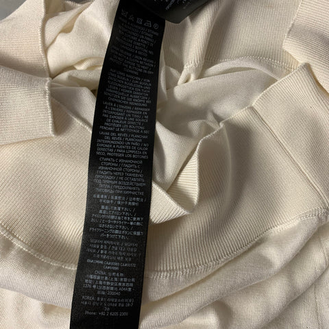 TOM FORD Size XL White Knitted Silk Cupro Hanley Pullover