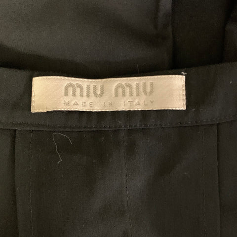 MIU MIU Size 2 Black Polyester Knee-Length Skirt