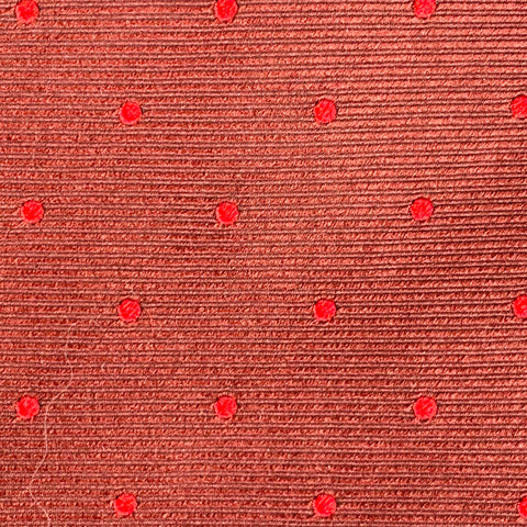 Cravate en Soie à Pois Rouge Bordeaux ERMENEGILDO ZEGNA