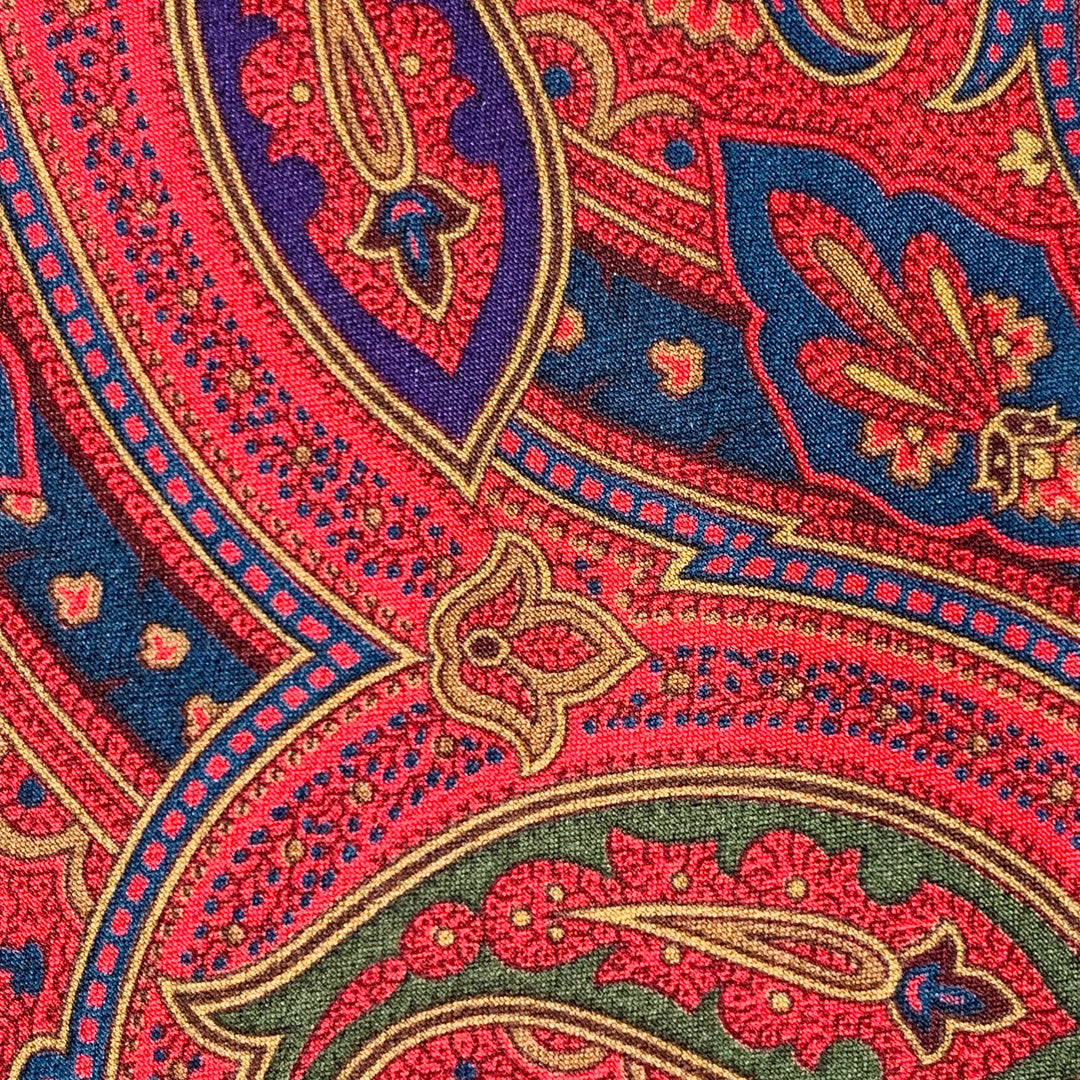 BALLY Burgundy Navy Paisley Silk Tie