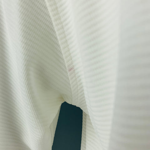BUGATCHI UOMO Size M White Textured Modal Blend Buttoned Polo