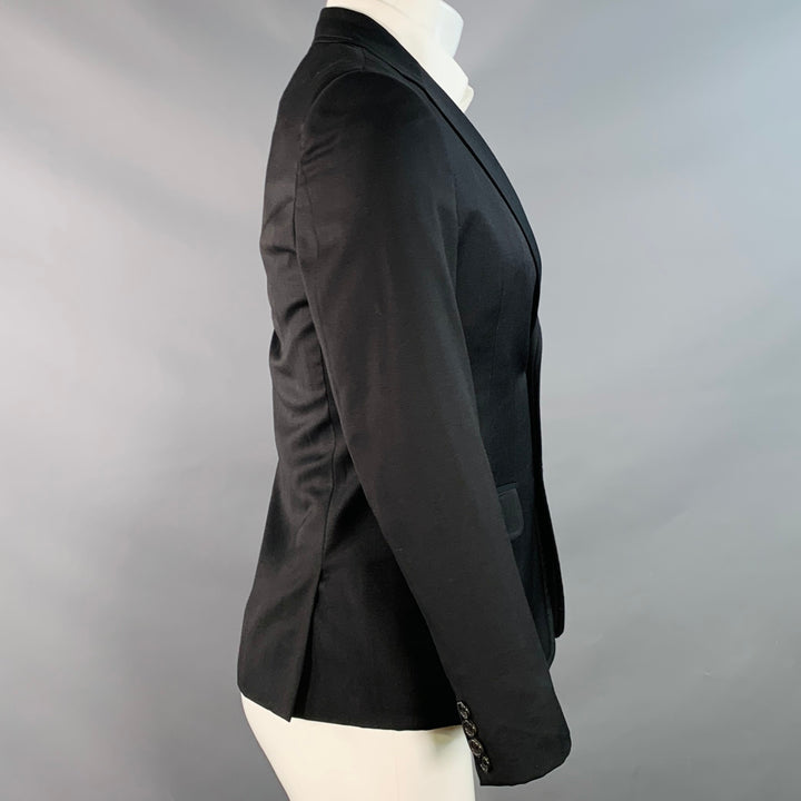 BAND OF OUTSIDERS Size 36 Black Wool Blend Single Breasted Sport Coat