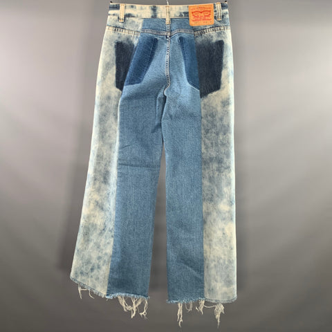 LEVI'S Size 32 Blue Light Blue Acid Wash Relaxed fit Jeans