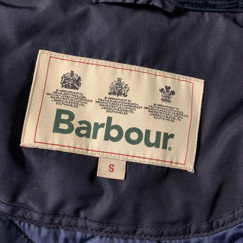 BARBOUR Size S Navy Quilted Polyester Jacket