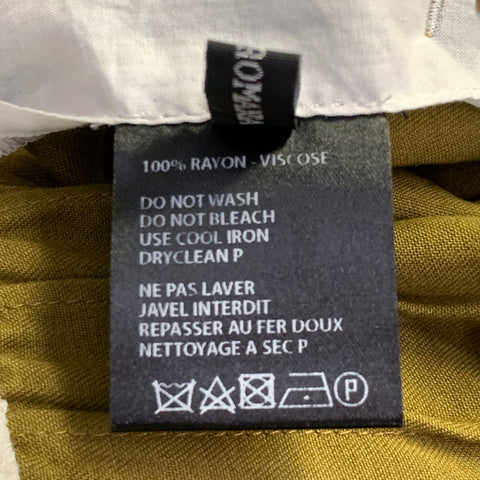 HAIDER ACKERMANN Size S Olive Green Viscose Elastic Waistband Casual Pants