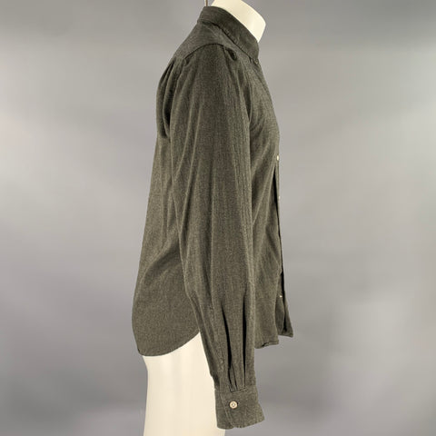 RAG & BONE Size S Grey Cotton Pointed Collar Long Sleeve Shirt