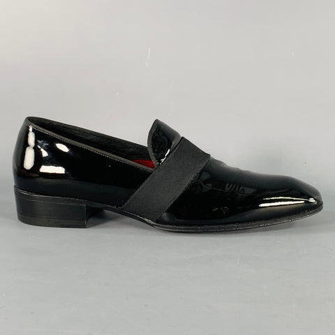 TOM FORD Size 7.5 Black Leather Slip On Loafers