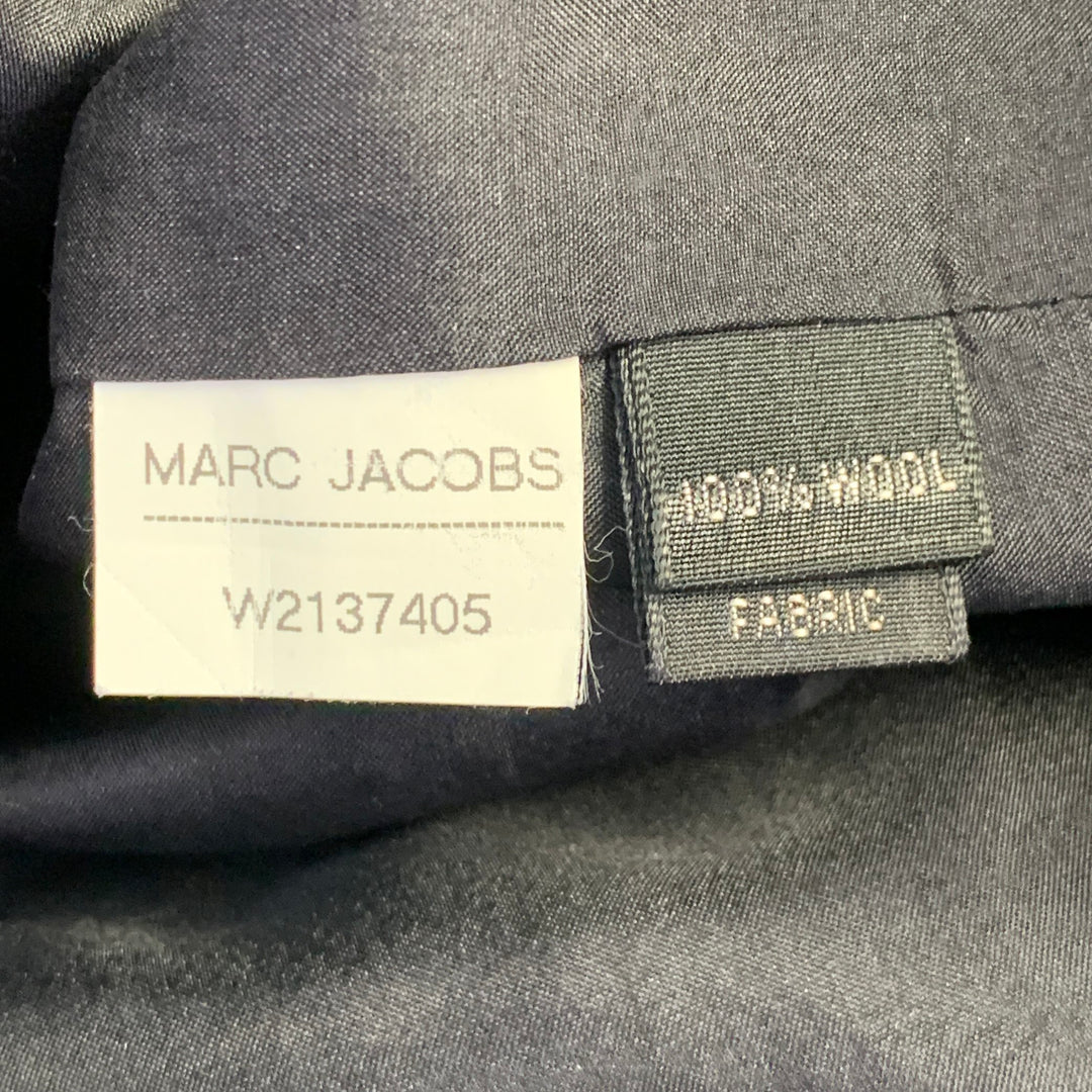 MARC JACOBS Size 10 Black Wool Wide Leg Dress Pants