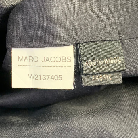MARC JACOBS Size 10 Black Wool Wide Leg Dress Pants