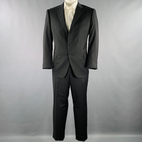 SAMUELSOHN Costume noir en laine à un bouton, taille 44