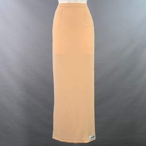 DOLCE & GABBANA SS23 1997-98 Re-issue Size 6 Beige Silk Blend Pencil Long Skirt