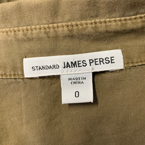JAMES PERSE Size XS Green Olive Cotton Button Up Long Sleeve Shirt