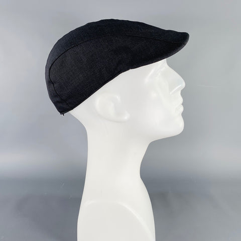 ERMENEGILDO ZEGNA Size 59 Grey Charcoal Wool Flat Cap Hat