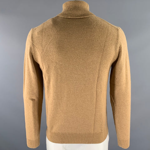 RALPH LAUREN Size L Beige Camel Knit Cashmere Turtleneck Sweater