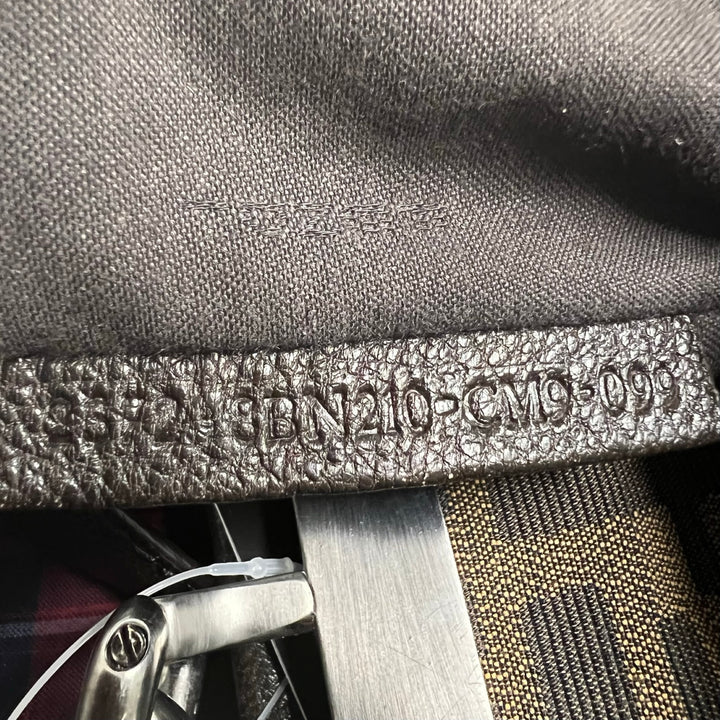 FENDI 2009 Bolso satchel de cuero marrón dorado degradado Bolso grande Zucca Peekaboo