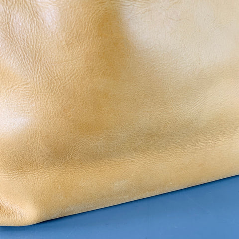 Sac cabas UNOETH en cuir jaune moutarde