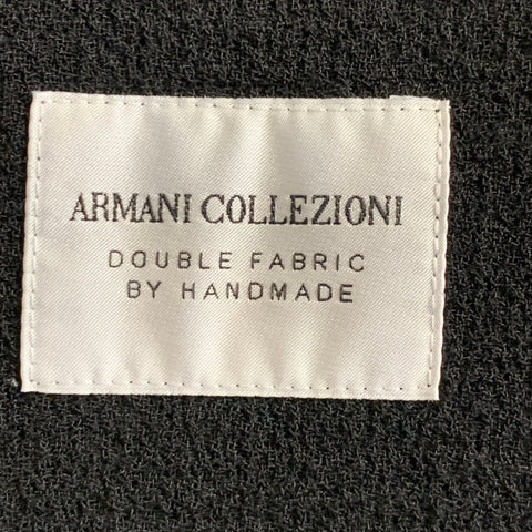 ARMANI COLLEZIONI Size 10 Black Wool Crepe Sleeveless Knee Length Dress
