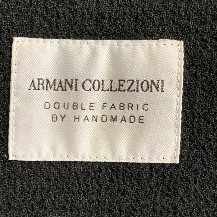 ARMANI COLLEZIONI Size 10 Black Wool Crepe Sleeveless Knee Length Dress