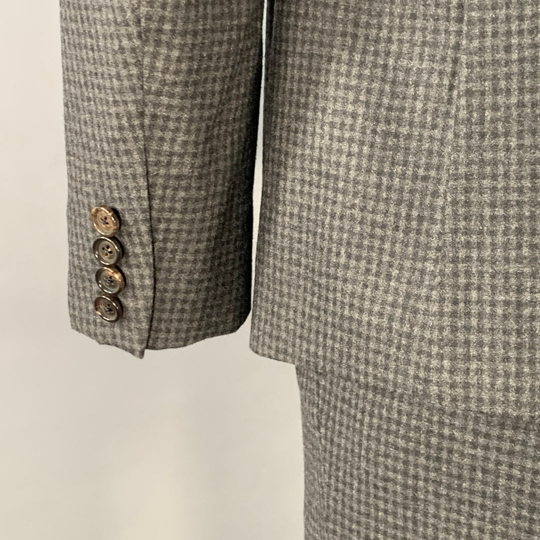BAND OF OUTSIDERS Size 42 Grey Black Checkered Wool Blend Suit