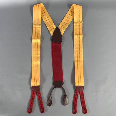 TRAFALGAR Gold Red Stripe Suspenders