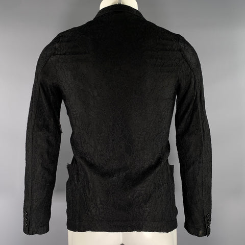 COMME des GARCONS Size XS Black Lace Notch Lapel Jacket