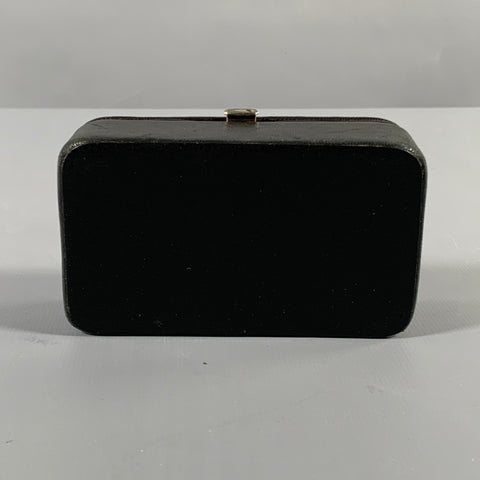 F.HAMMANN Black Silver Leather Jewelry Case Bags & Leather Goods