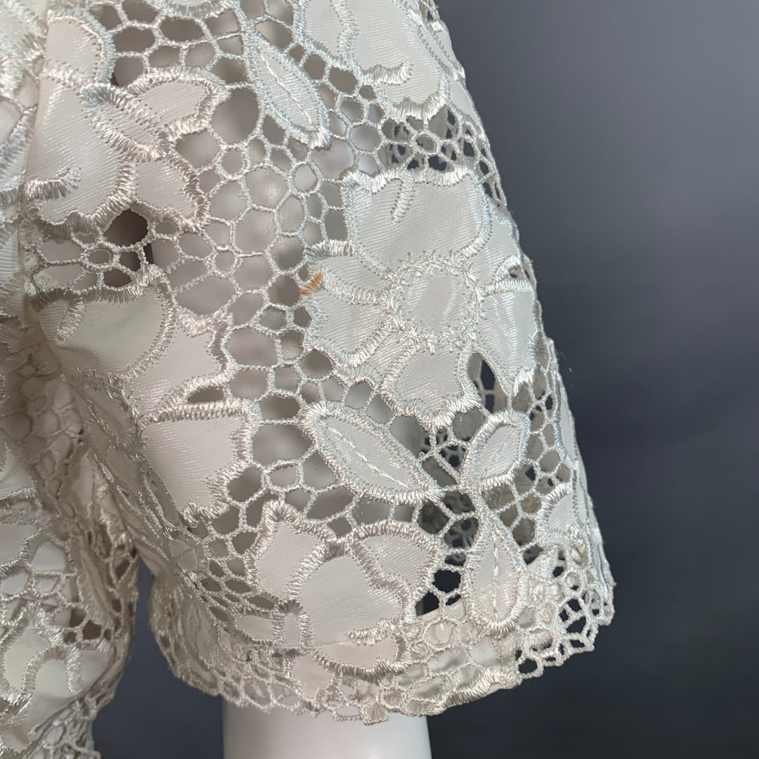 TOCCIN(NY) Size S Ivory Polyester Lace A-Line Belted Shirt Dress – Sui  Generis Designer Consignment