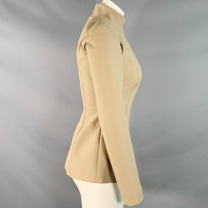 MAISON MARGIELA x H&M Size 6 Beige Polyester Blend Cutout Jacket Blazer