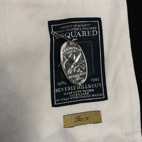 DSQUARED2 Size 40 Black Wool Peak Lapel Sport Coat