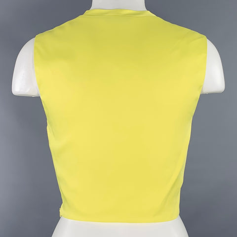 LAPOINTE Size 0 Yellow Neon Viscose Blend Side Zipper Dress Top