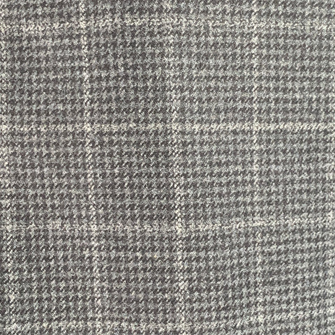 ERMENEGILDO ZEGNA Size 48 Long Grey Charcoal Window Pane Wool Sport Coat