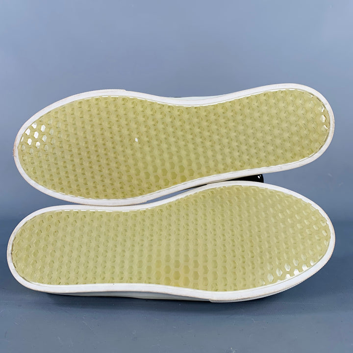 CELINE Size 9 Yellow Leather Slip On Sneakers