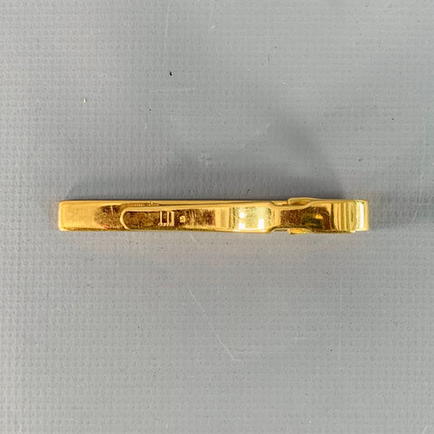 DUNHILL Vintage One Size Gold Embossed Metal Tie Clip